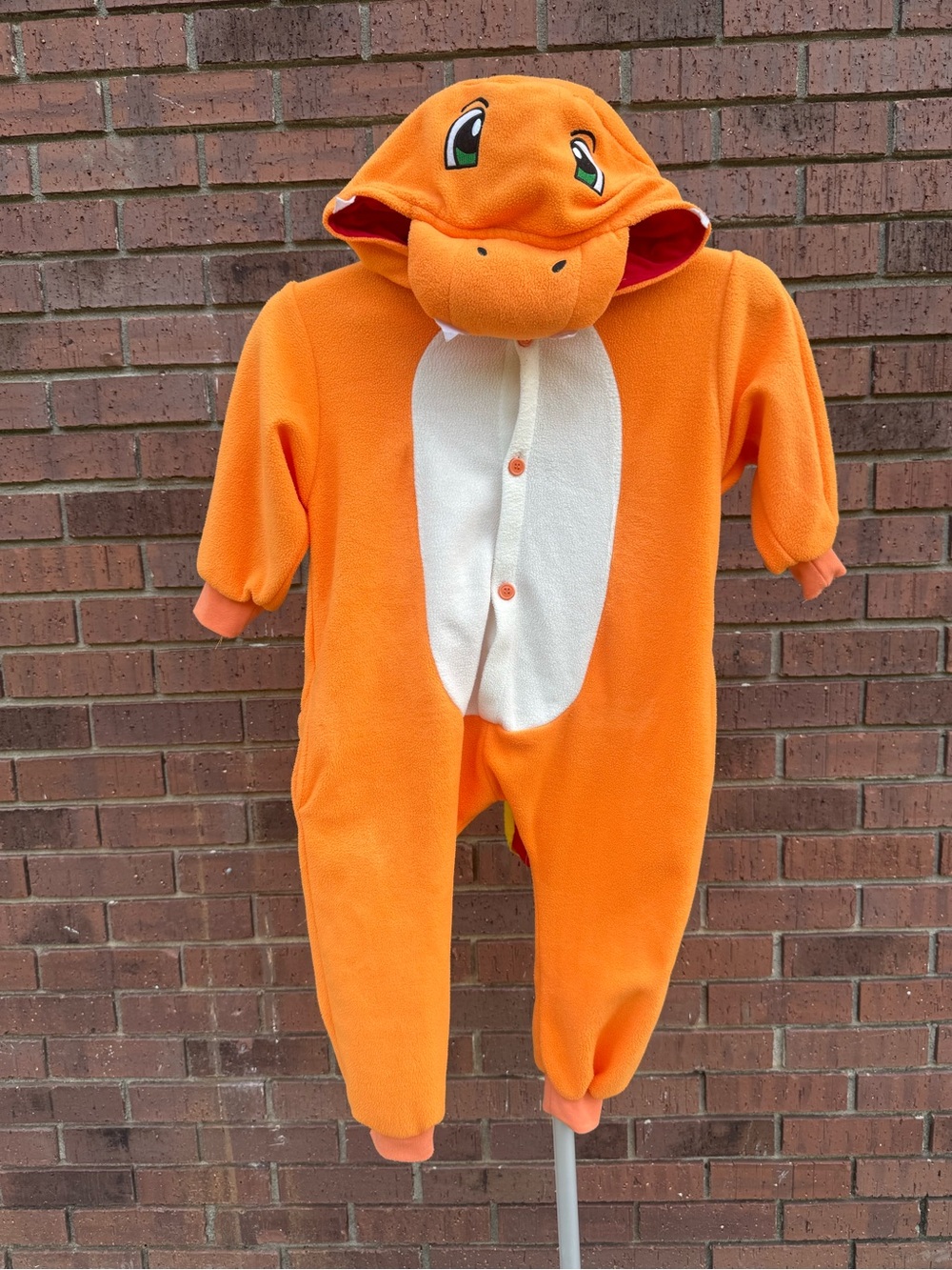 Beauty Shine Kids Orange Flame Dragon Kigurumi OnePiece Costume Sleepwear 3T